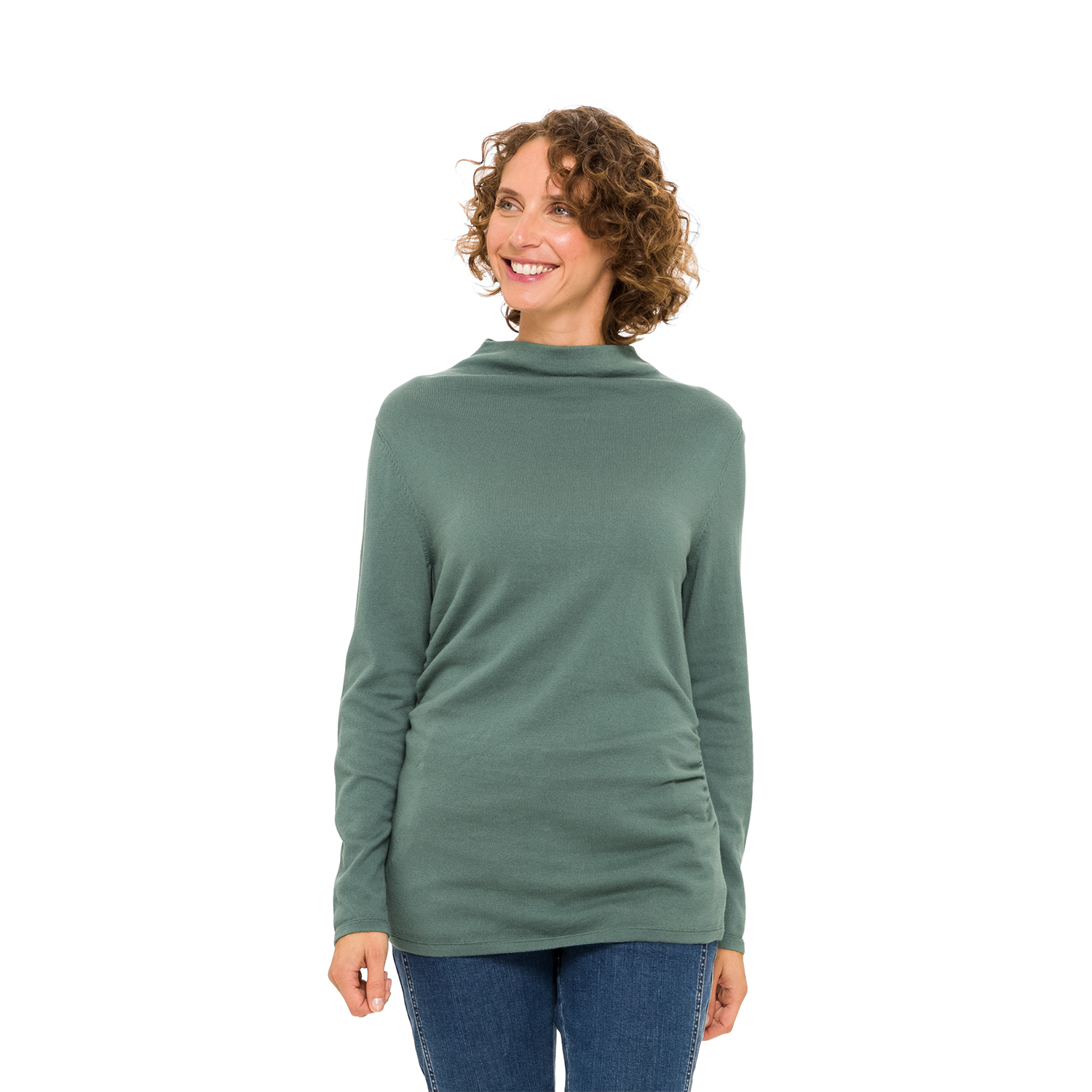 Pullover mit Stehkragen aus reiner Bio-Baumwolle