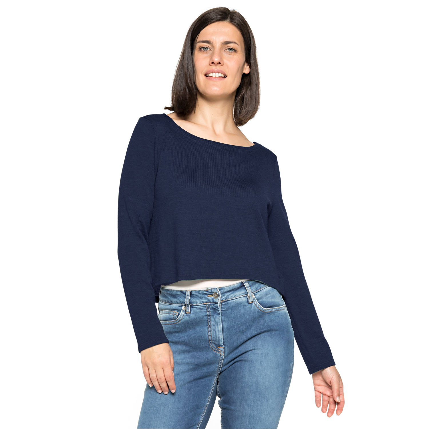 Kurzpullover aus reiner Bio-Merinowolle