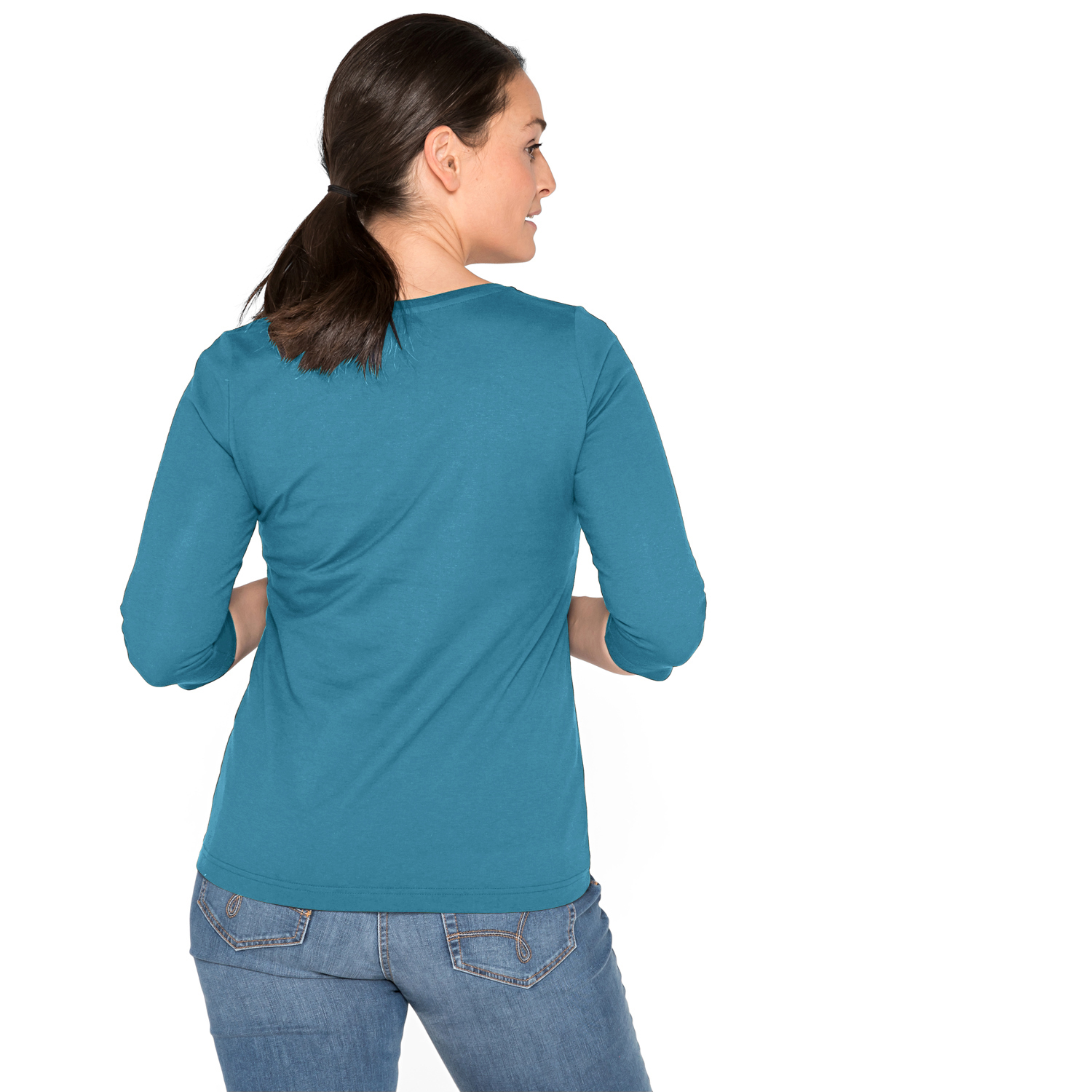 Shirt mit 3/4-Arm aus reiner Bio-Baumwolle