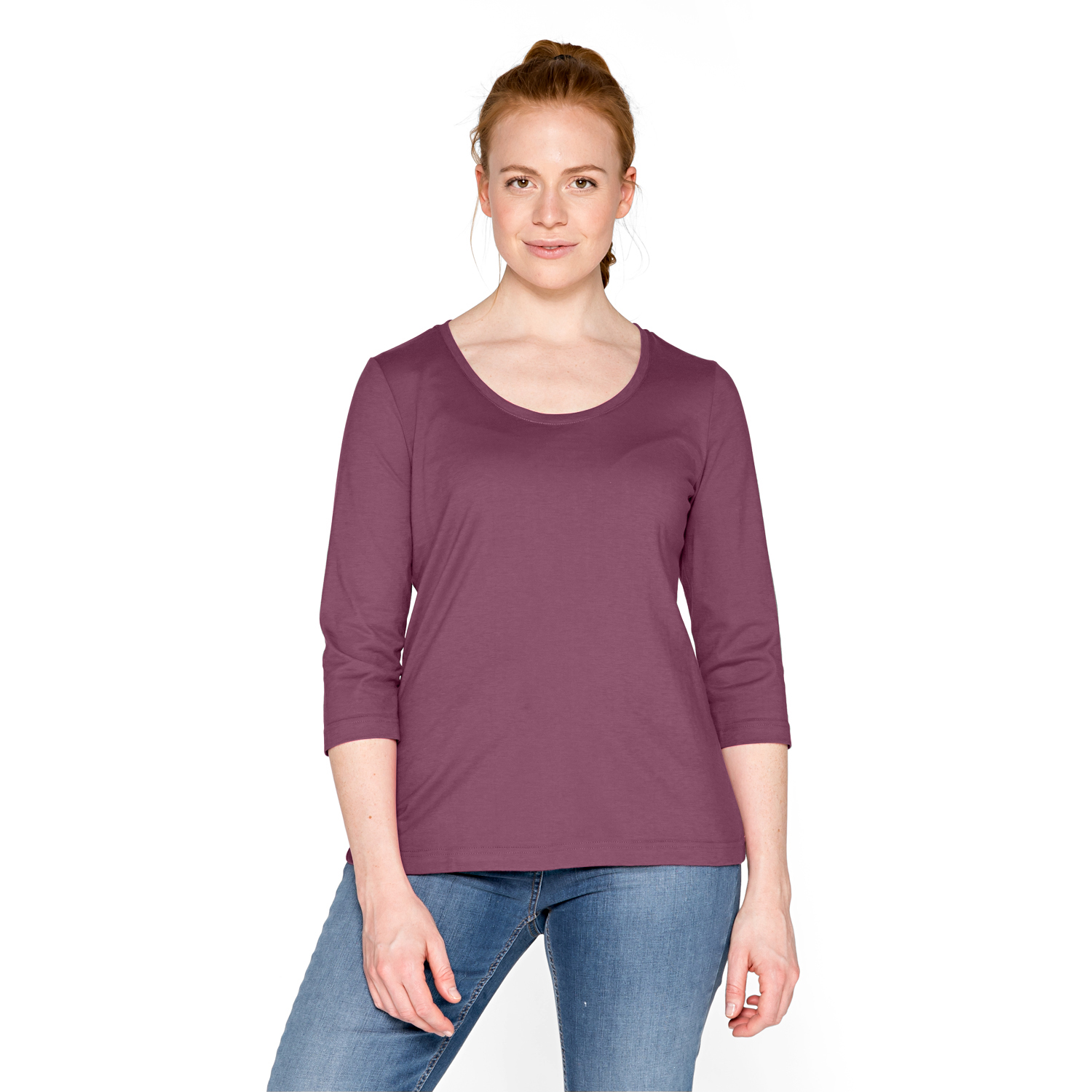 Shirt mit 3/4-Arm aus reiner Bio-Baumwolle