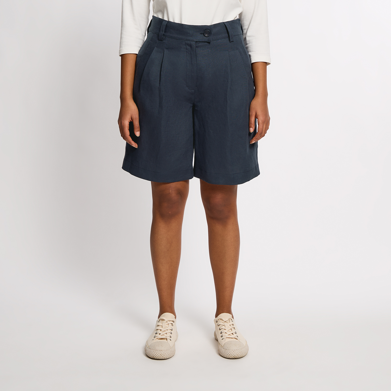 Bermudas aus reinem Leinen