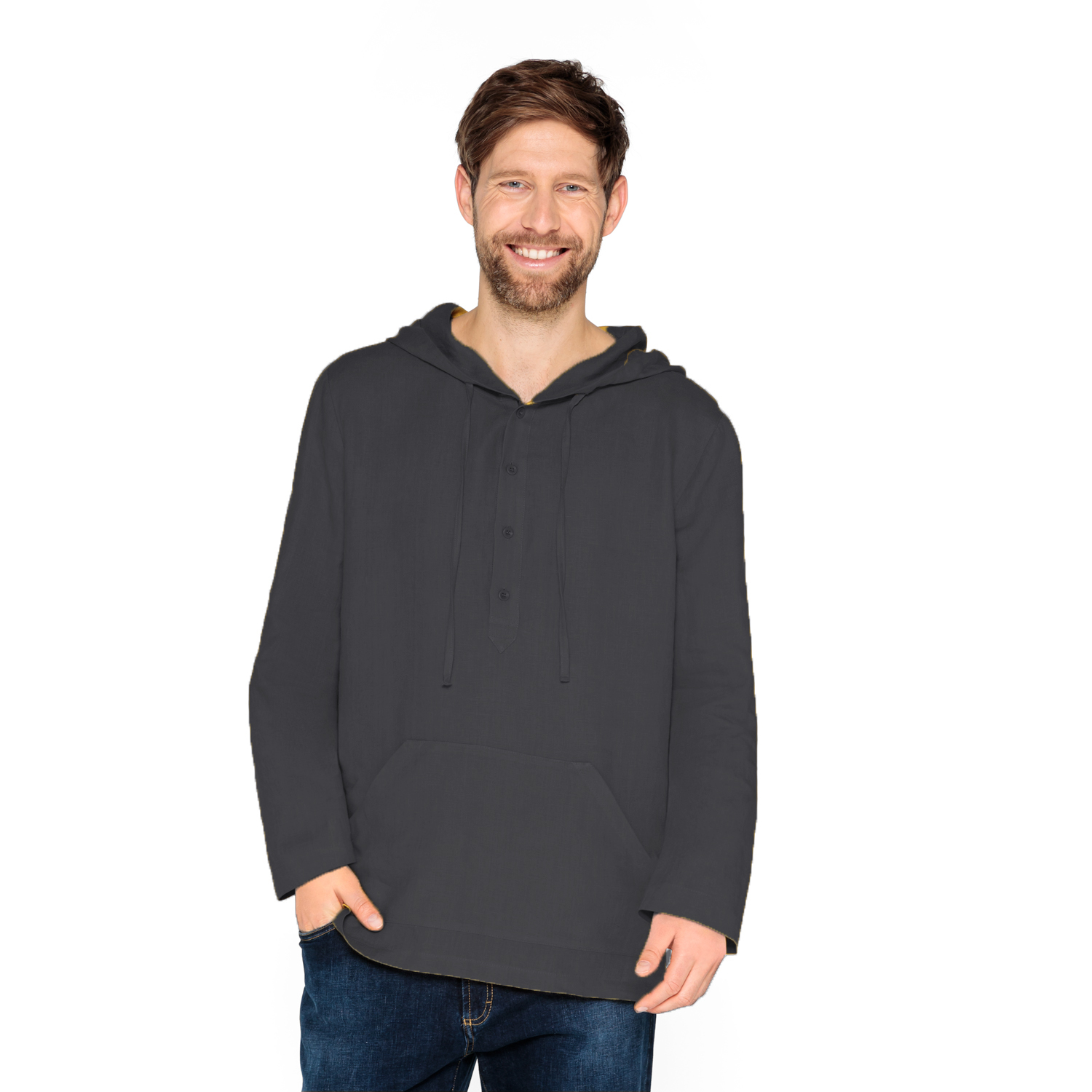 Leinenhoodie aus reinem Leinen