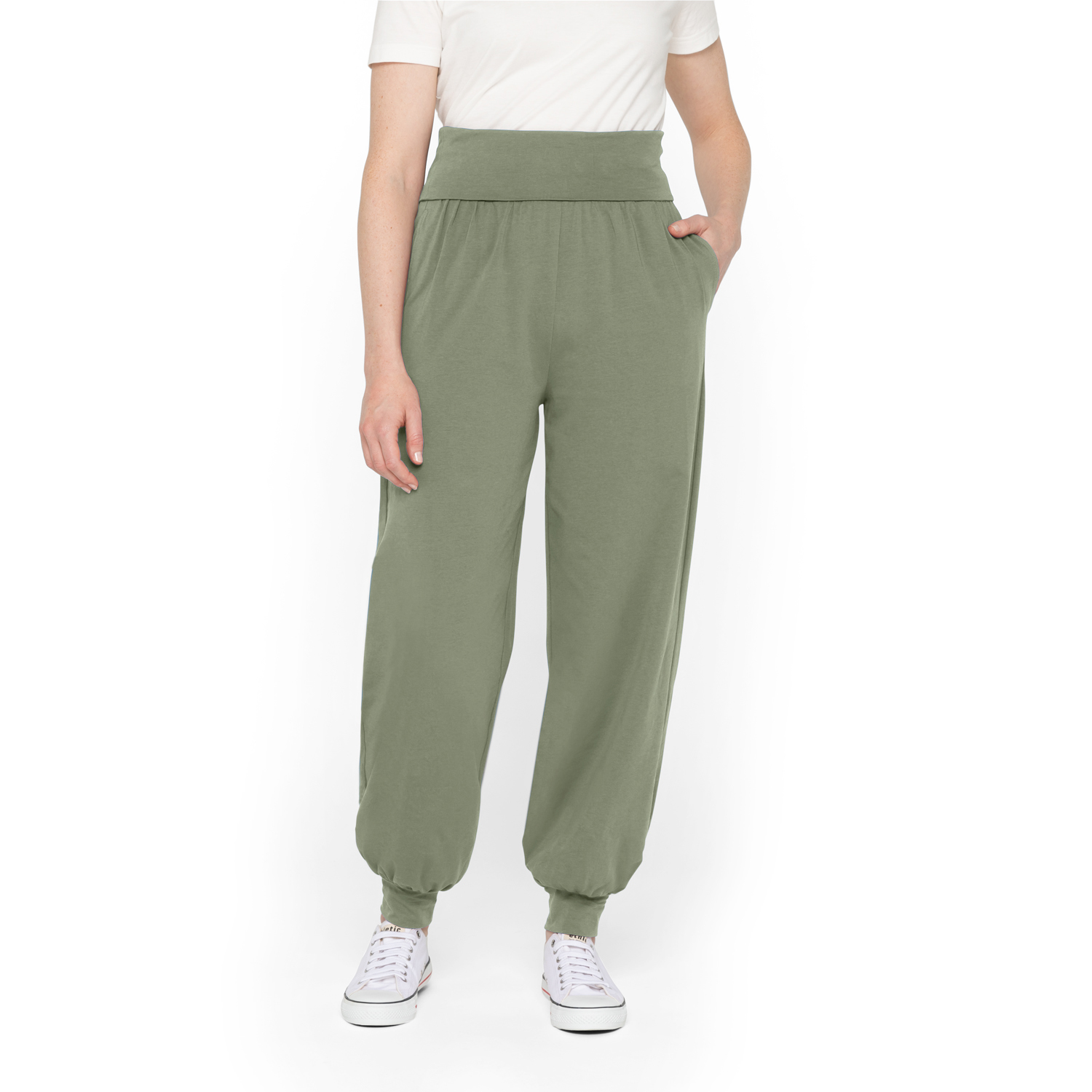 Schlupfhose mit Krempelbund aus Bio-Baumwolle
