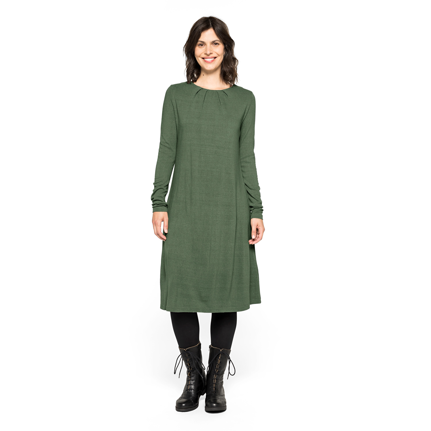 Seidenkleid aus Bourretteseiden-Jersey