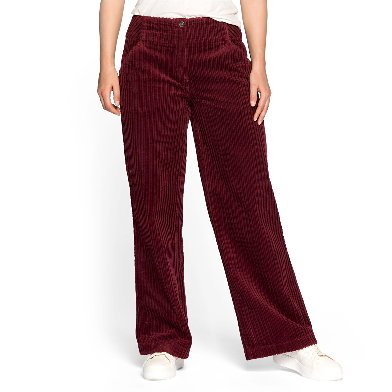 Breitcordhose mit weitem Bein aus Bio-Baumwolle