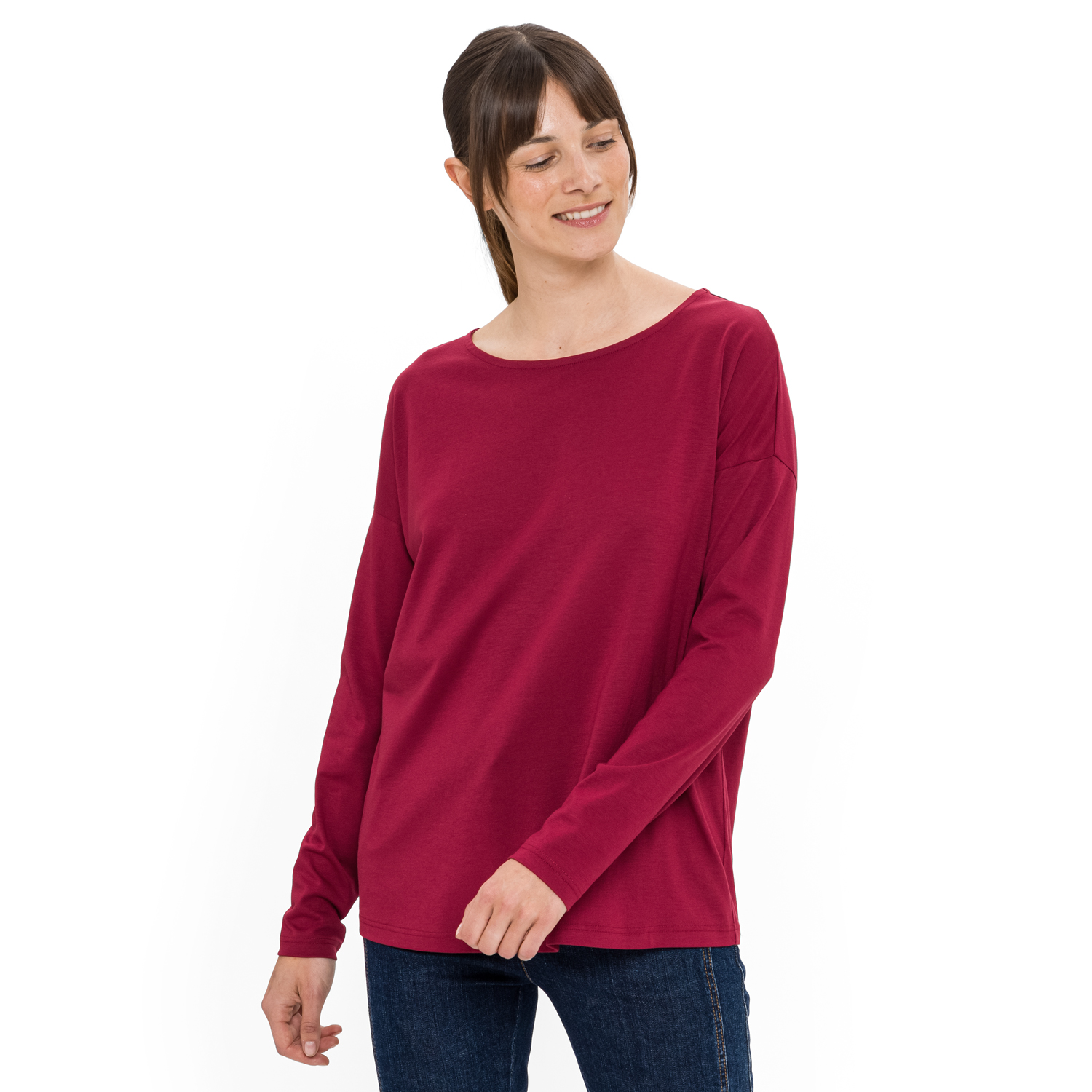 Langarmshirt aus TENCEL™ Lyocell und Bio-Baumwolle Langarmshirt aus TENCEL™ Lyocell und Bio-Baumwolle