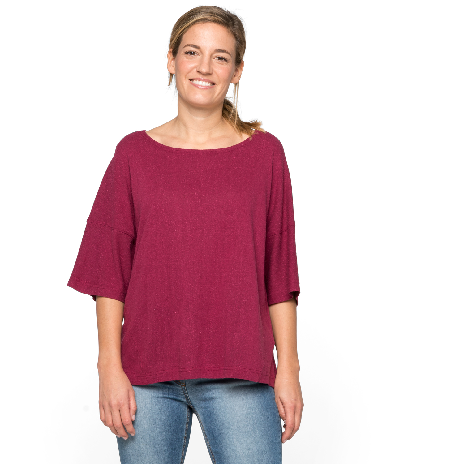 Bourretteseiden-Kurzarmshirt