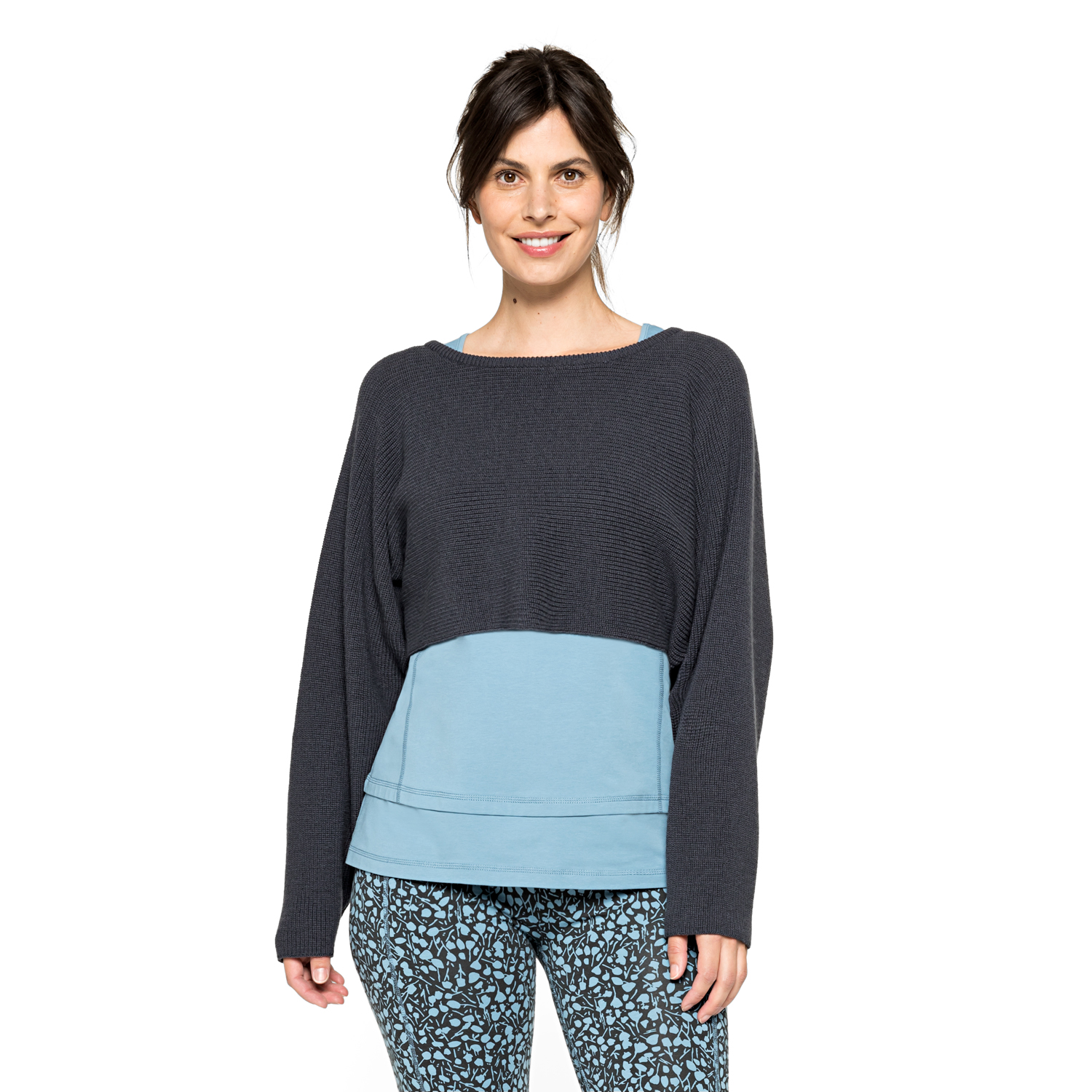 Crop-Shirt aus Bio-Merinowolle und Bio-Baumwolle Crop-Shirt aus Bio-Merinowolle und Bio-Baumwolle