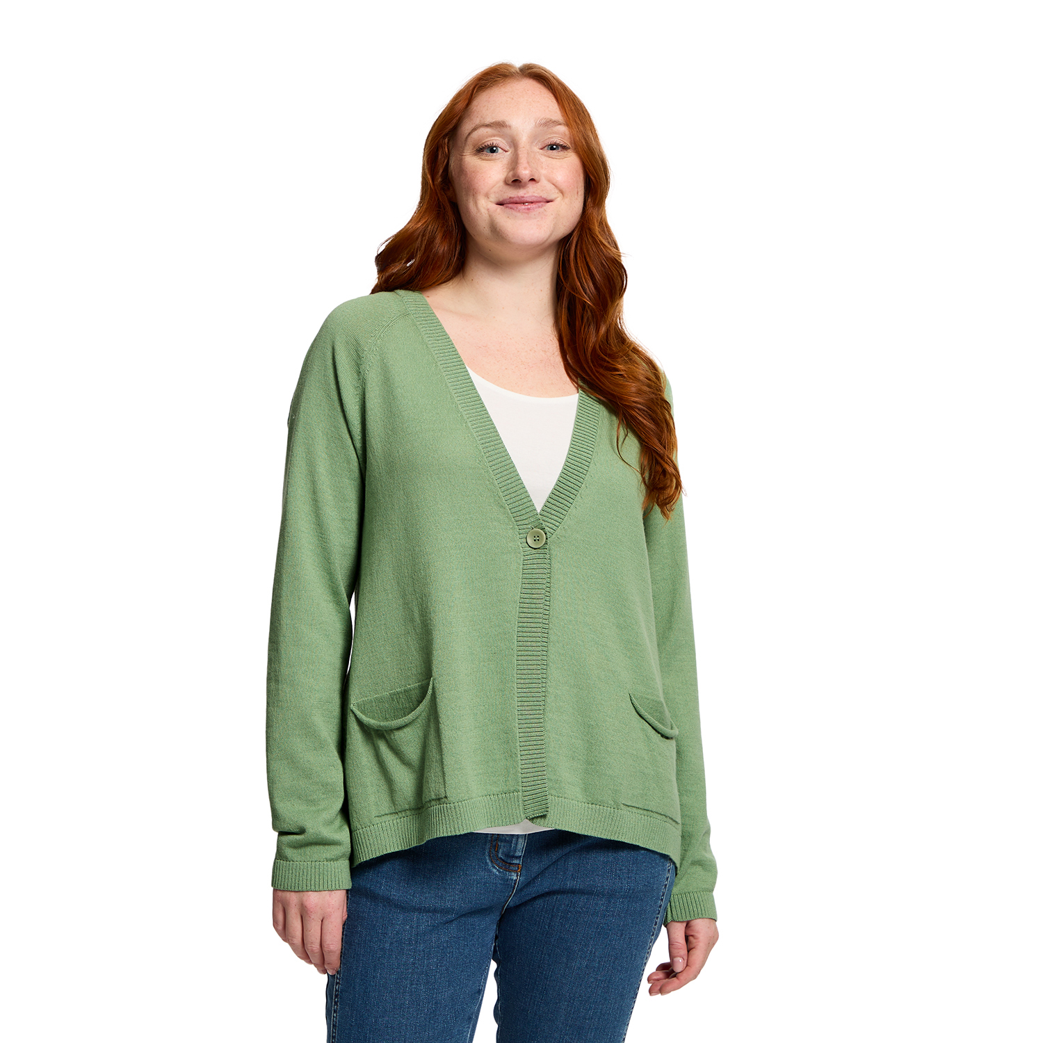 Strickjacke aus Bio-Schurwolle und Bio-Baumwolle Strickjacke aus Bio-Schurwolle und Bio-Baumwolle