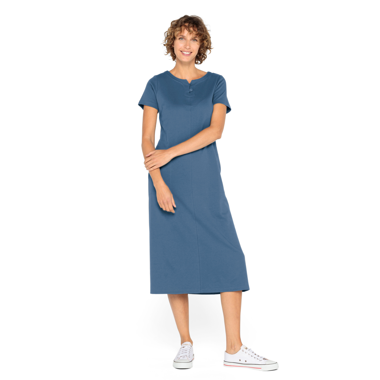 Jerseykleid lang aus reiner Bio-Baumwolle