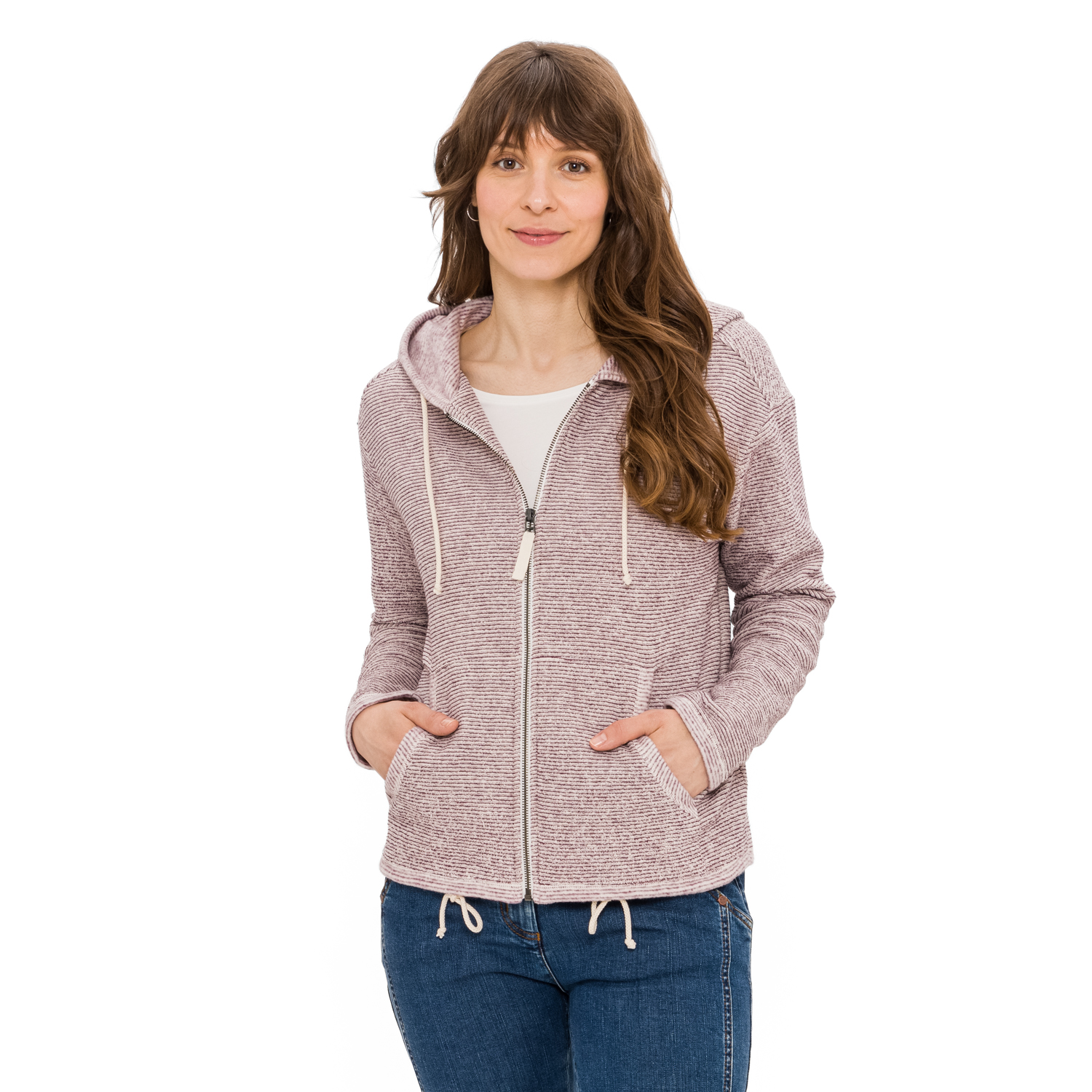 Kapuzenjacke mit Reißverschluss aus reiner Bio-Baumwolle Kapuzenjacke mit Reißverschluss aus reiner Bio-Baumwolle