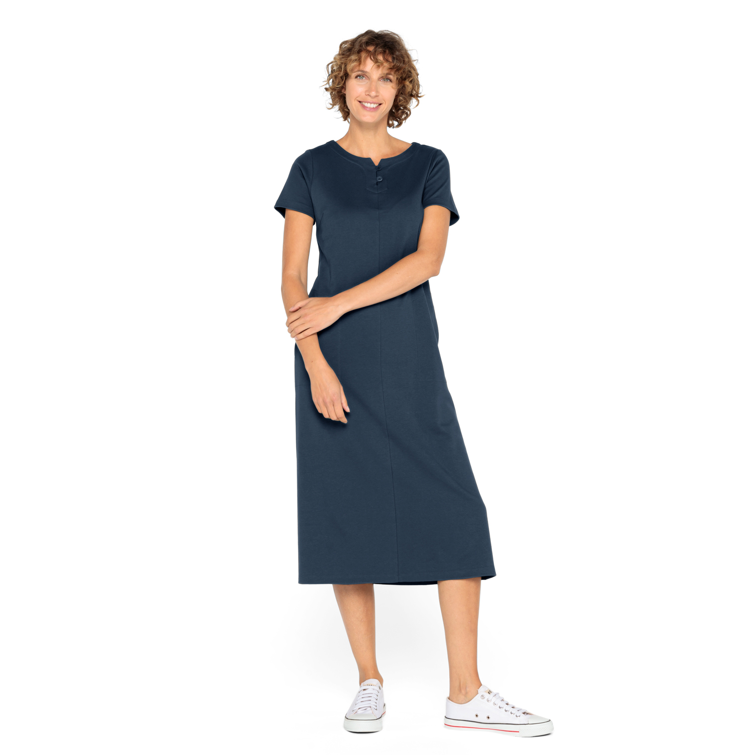 Jerseykleid lang aus reiner Bio-Baumwolle