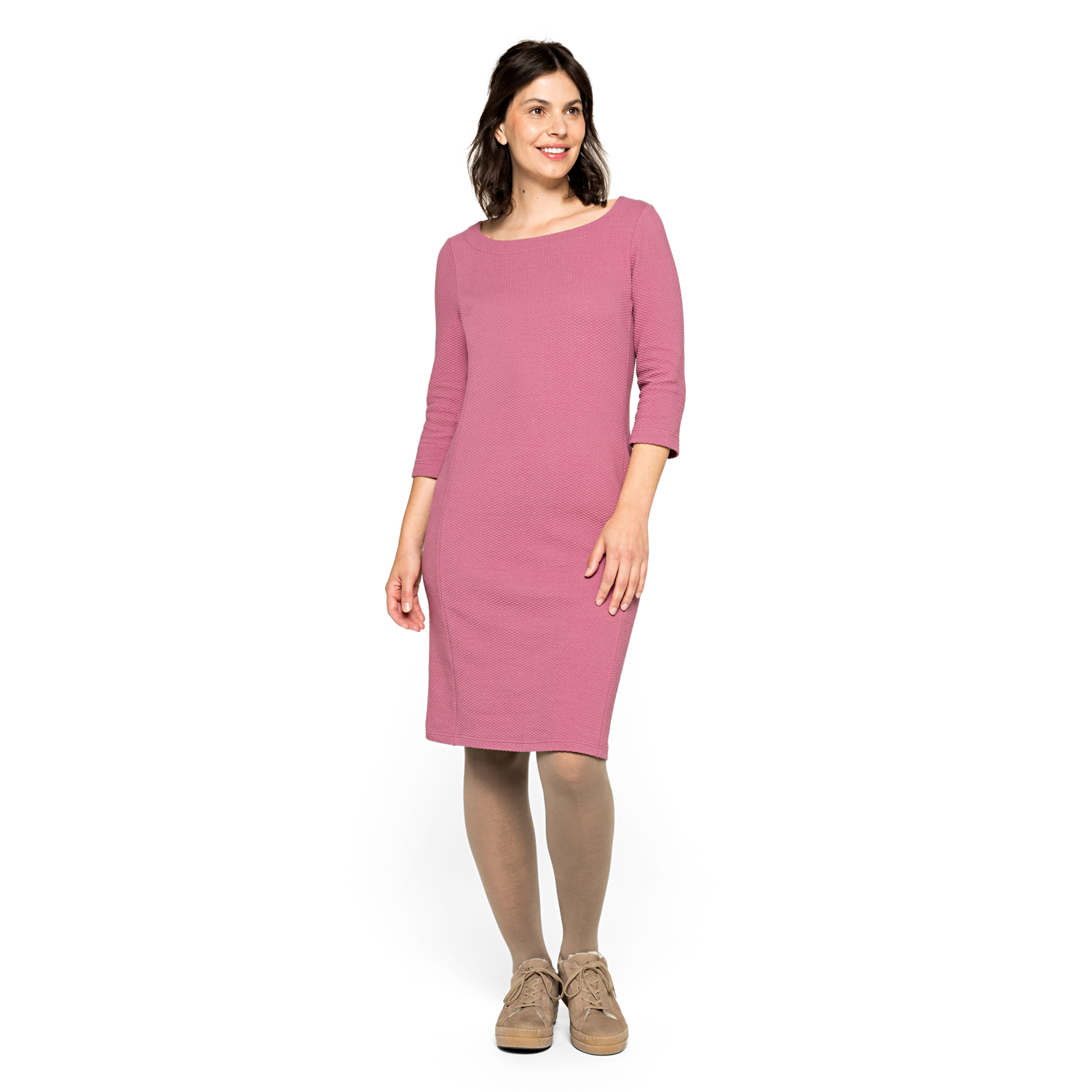Jerseykleid mit Wabenstruktur aus Bio-Baumwolle Jerseykleid mit Wabenstruktur aus Bio-Baumwolle