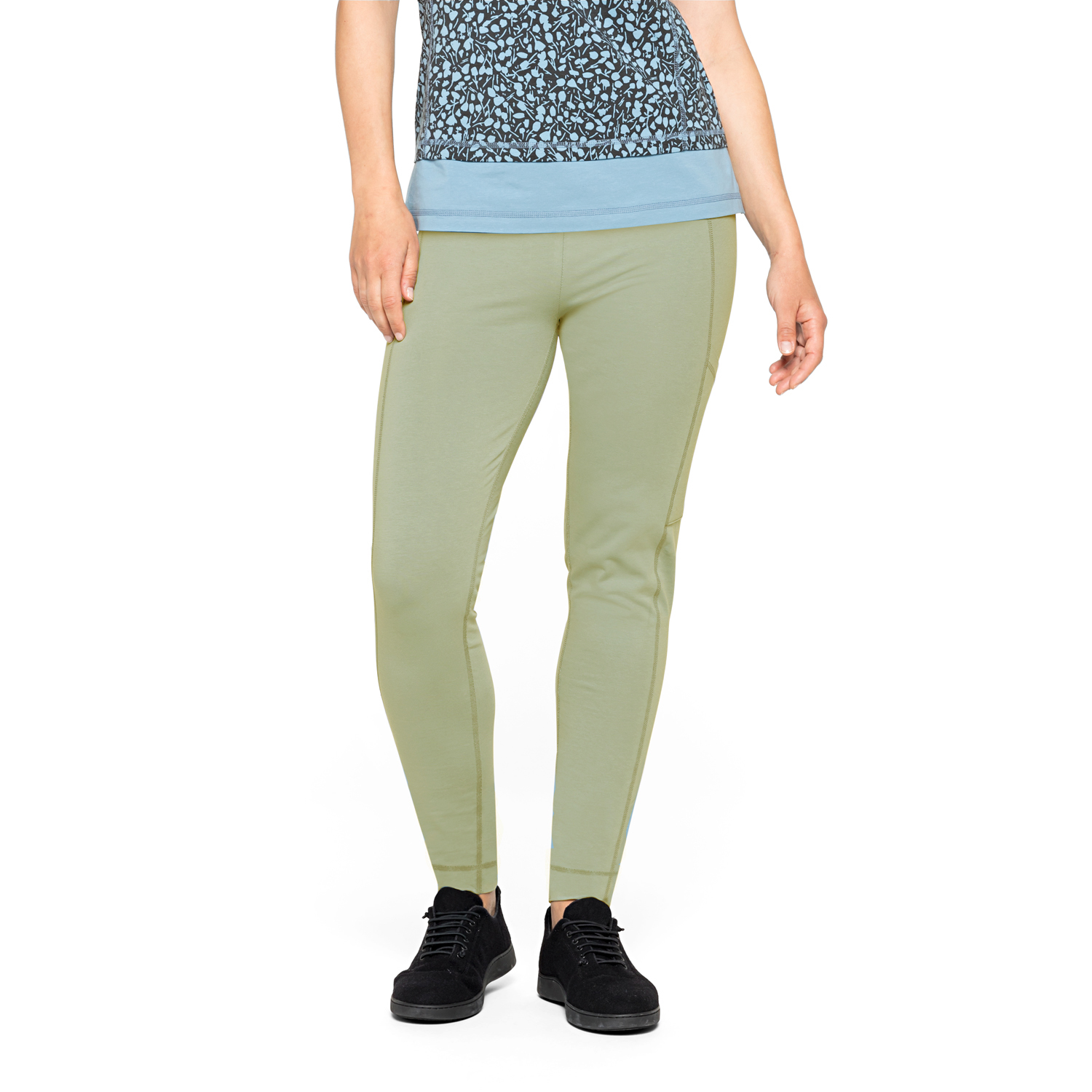 Yoga-Leggings mit Ziernähten aus Bio-Baumwolle