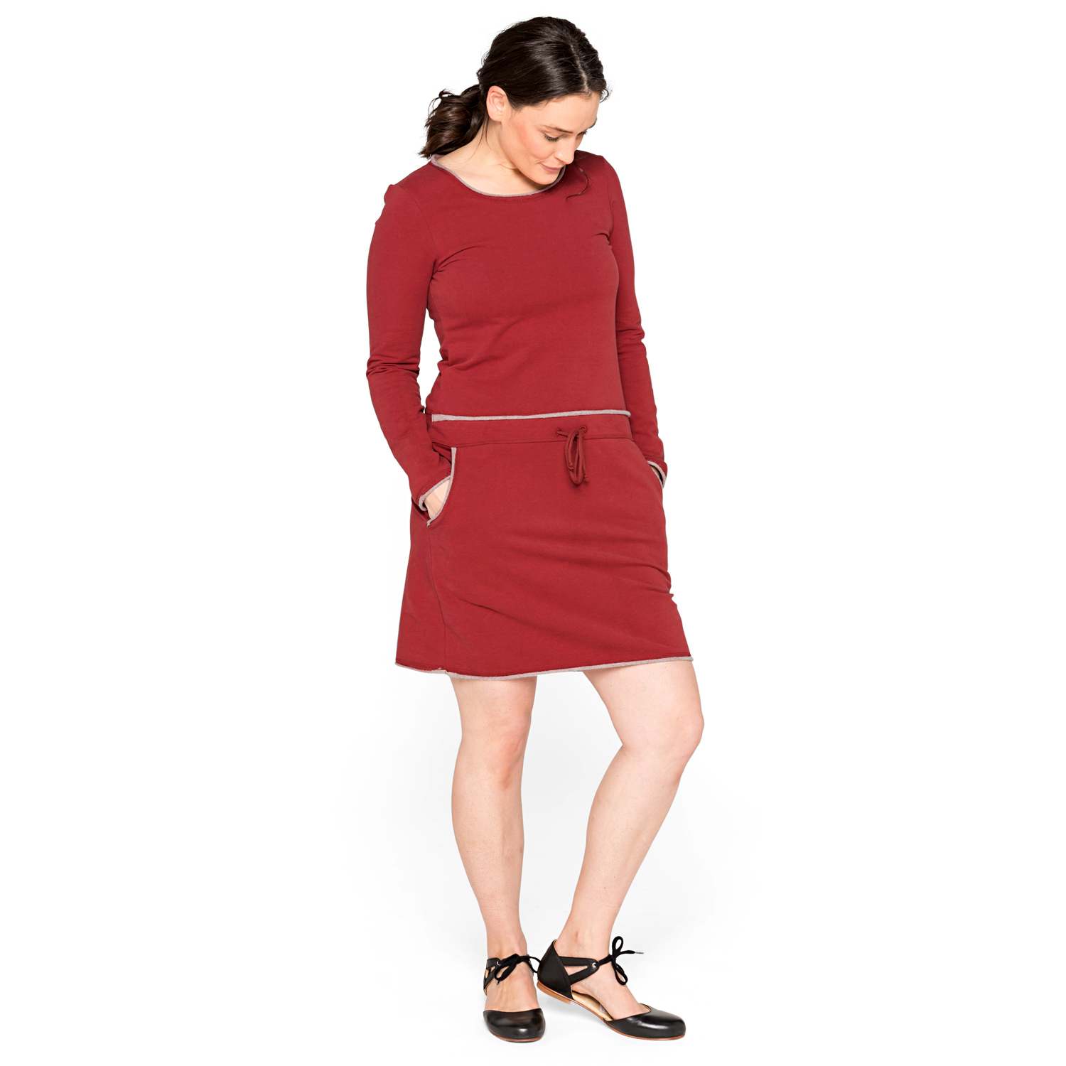 Sweatkleid, Langarm aus Bio-Baumwolle