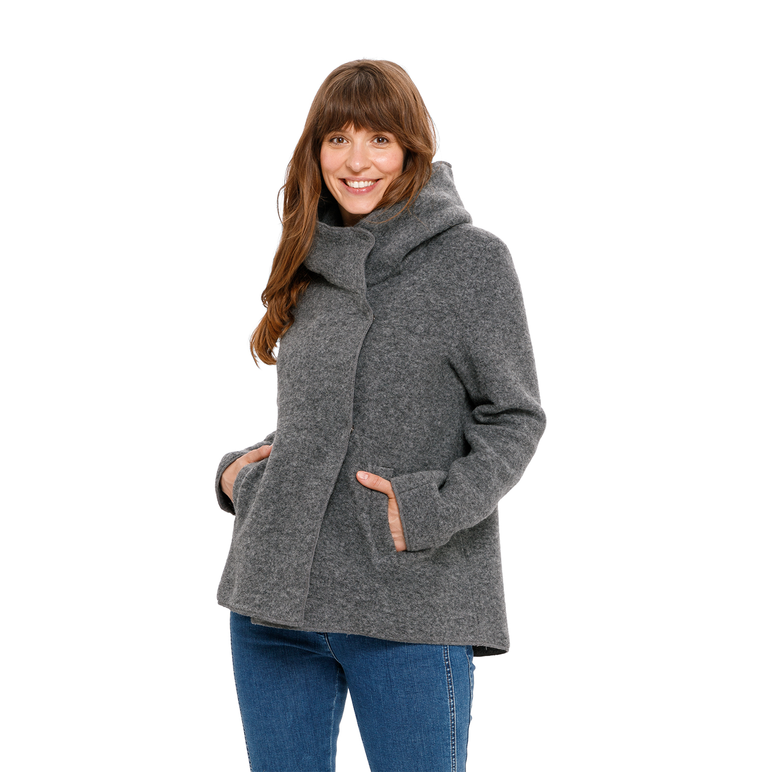 Walkjacke aus Bio-Schurwolle mit Bio-Baumwolle