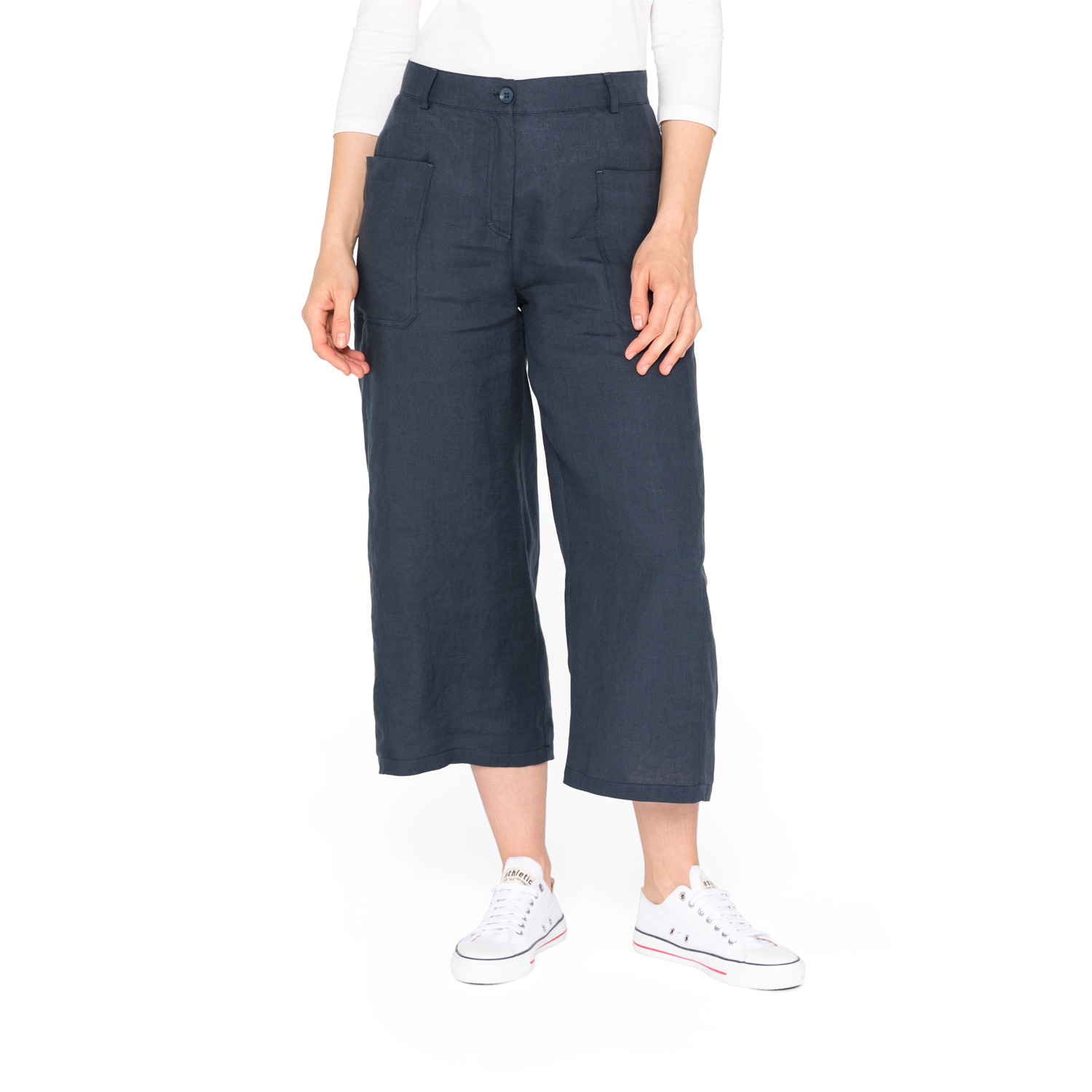 Leinenhose mit großen Taschen