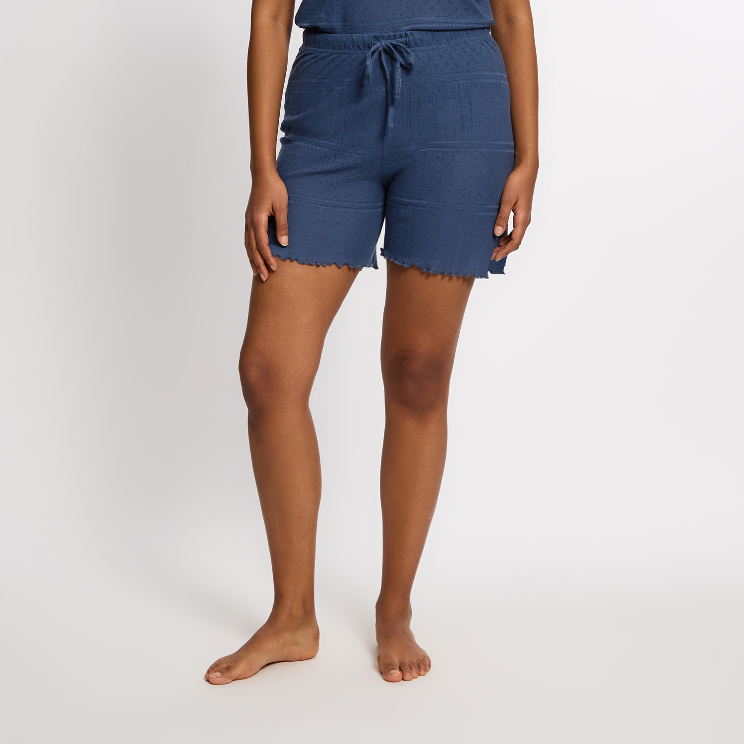 Ajour-Shorts aus reiner Bio-Baumwolle