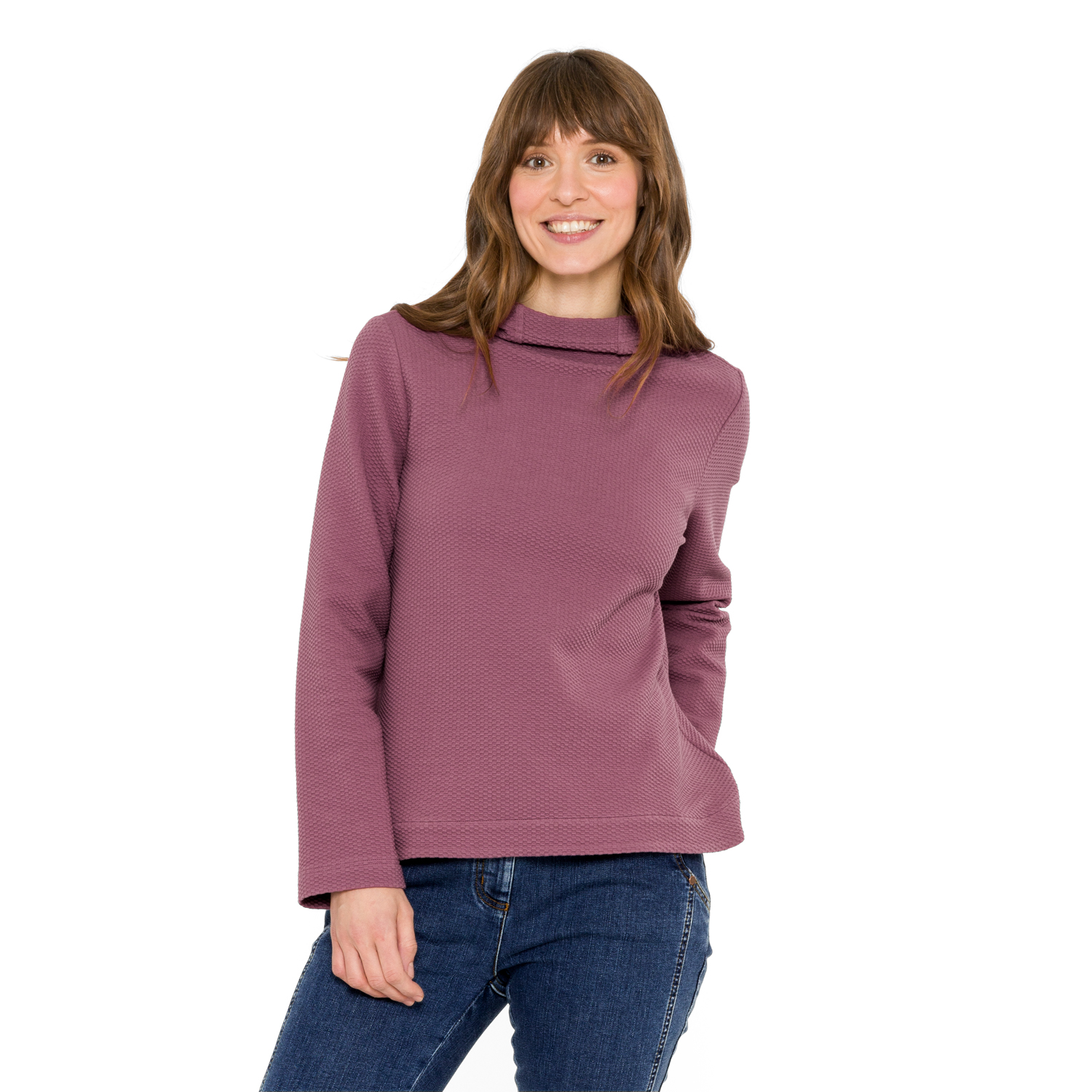 Sweatpullover mit Wabenstruktur aus Bio-Baumwolle