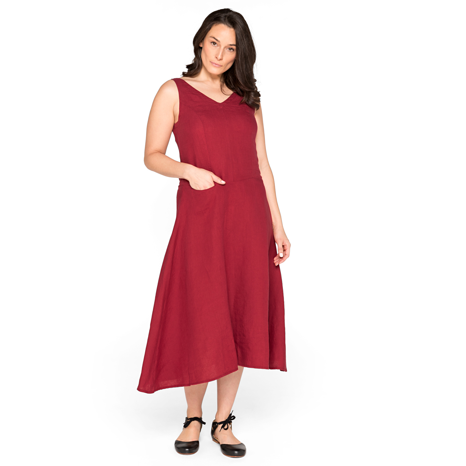 Leinen-Trägerkleid aus reinem Leinen