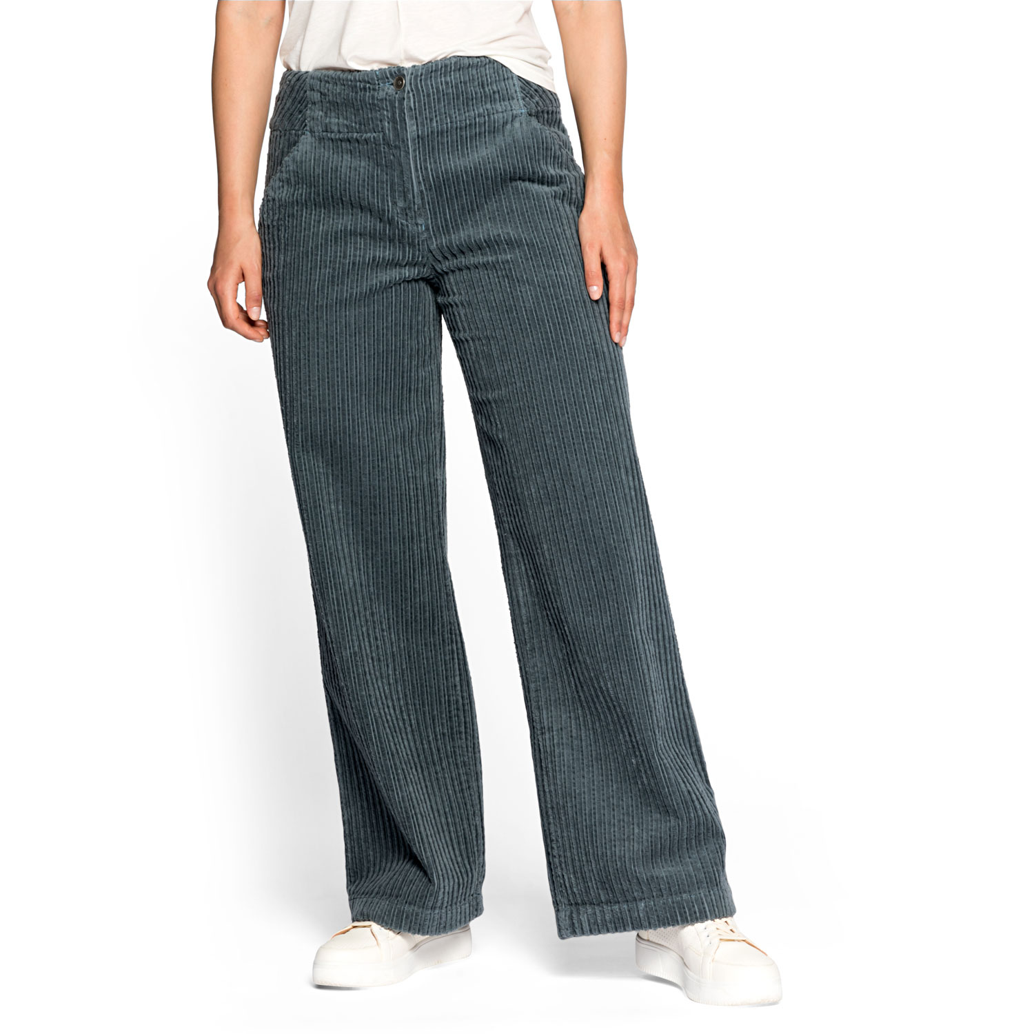 Breitcordhose mit weitem Bein aus Bio-Baumwolle Breitcordhose mit weitem Bein aus Bio-Baumwolle